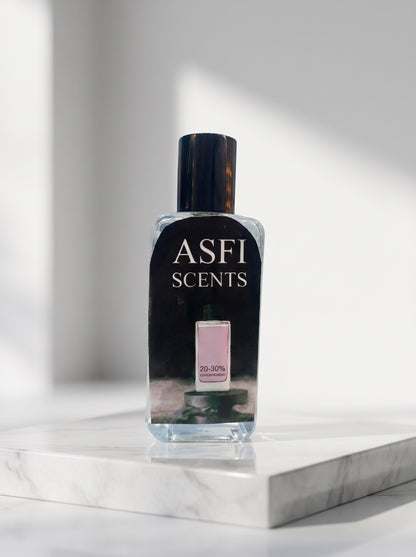 Signature by Asfi Scents on a marble block
